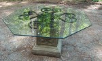 Octagonal Glass Mandala Table 