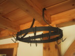 Pot Rack for post and beam kitchen
