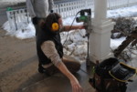 Drilling the baluster holes
