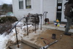 All leveled up and ready to pour in the cement.