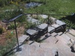 Iron Railing on stone stairway
