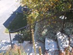 Top View of Natural Stone Stairway Railing